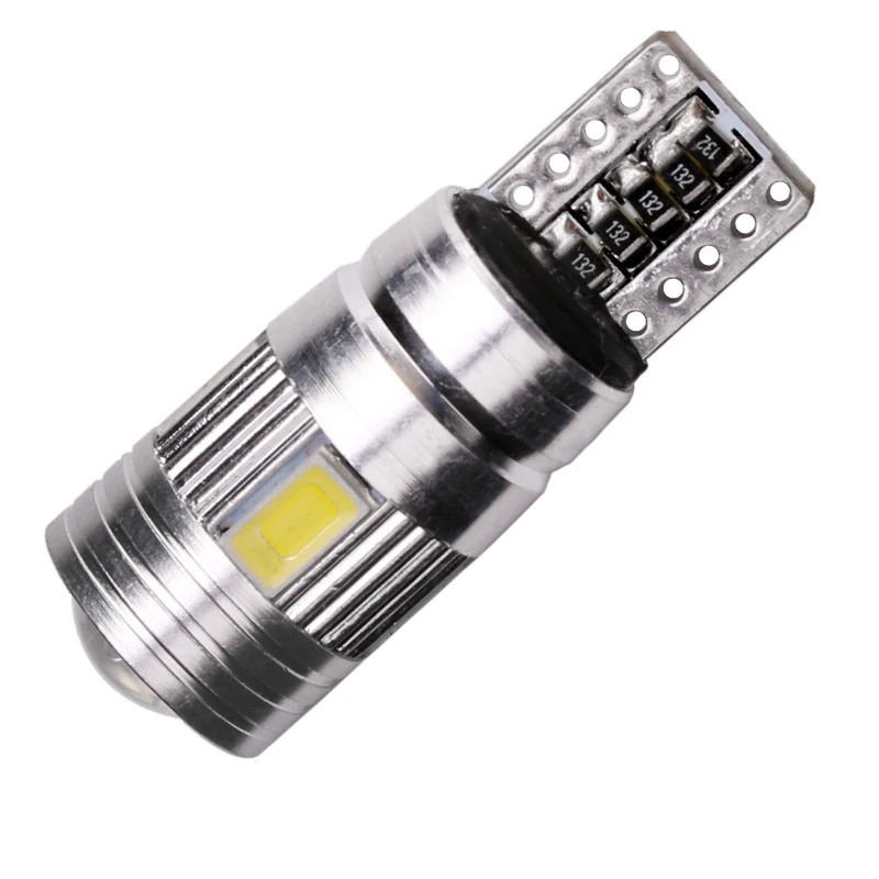 10 шт. T10 W5W 194 5630 Светодиодный автомобильный лампочка 6 SMD HID CAN-шина без ошибок автомобильное боковое освещение номерного знака потолочный светильник