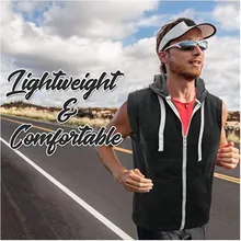 Мужская одежда, жилет с капюшоном, без рукавов, светильник на молнии, жилет для тренажерного зала