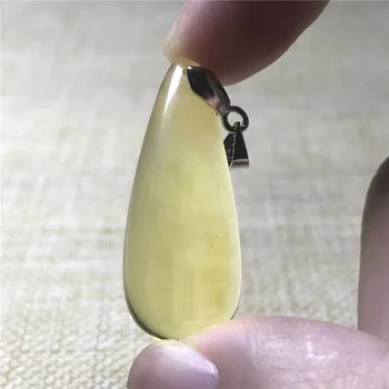 

Genuine Yellow Amber Pendant For Women Lady Crystal S925 Silver 33x14x5mm Beads Natural Gemstone Necklace Pendant Jewelry AAAAA
