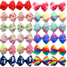 В европейском и американском стиле детская заколка-бабочка 4 дюймов, в горошек нить повязка на голову, повязка на голову в виде единорога градиент цвета радуги повязка на голову