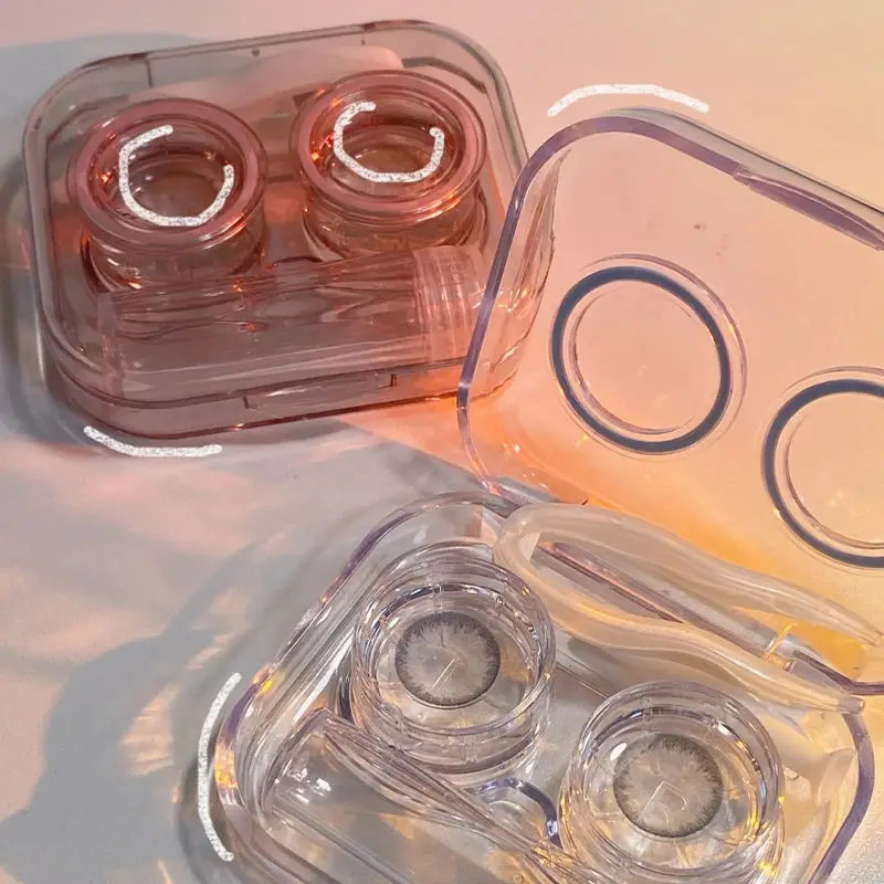 Contact Lenses Case Plastic Include Tweezers Suction Set Portable Contact Lens Box For Women Travel contact lenses tools
