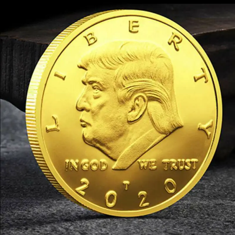 2020 г. президент Дональд Трамп позолоченная памятная Новая монета | Дом и сад