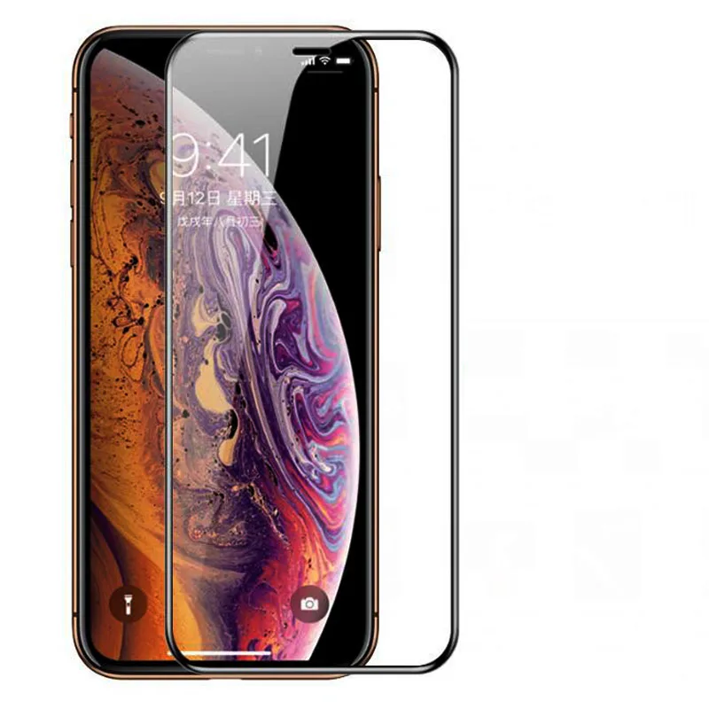 Защитное стекло для экрана iPhone 11 Pro Max XR X XS 6 8 7 Plus 12 mini закаленное пленка с полным
