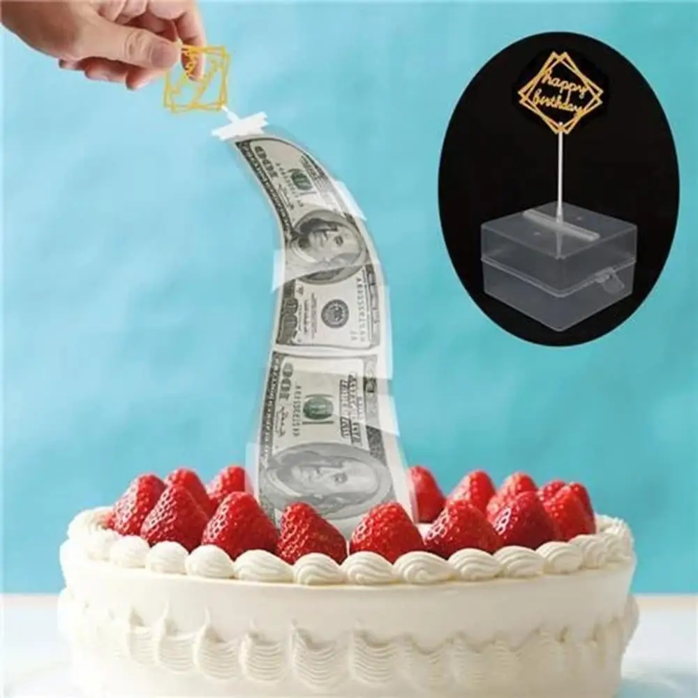 Торт ATM счастливое украшение для именинного торта коробка для денег смешной торт ATM счастливые украшения для торта на день рождения bougie anniversaire chiffre#2S09