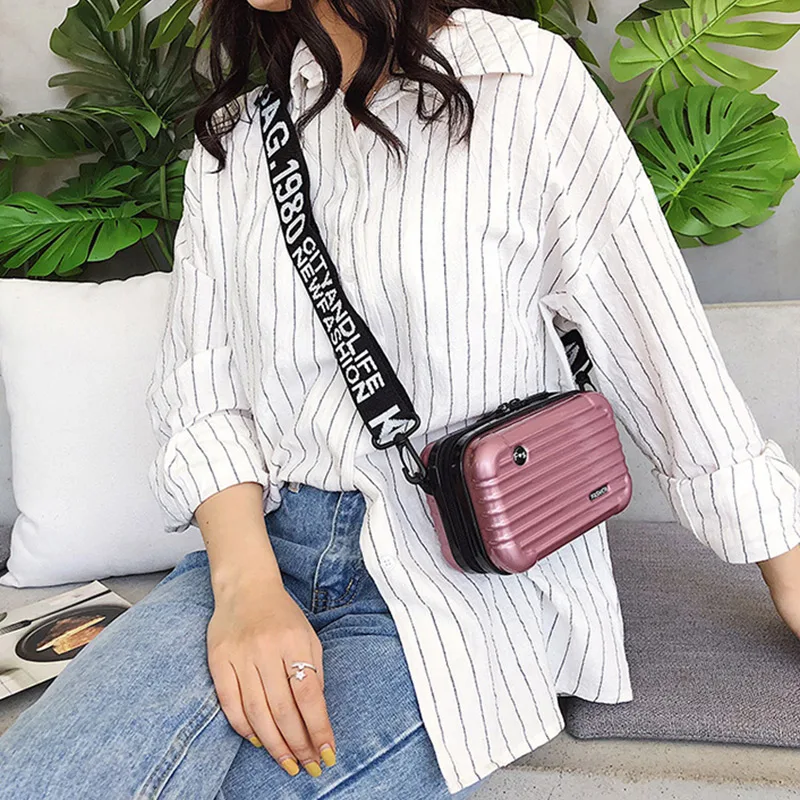 

Hot Selling Carry-On Suitcase Women Suitcase Box Shape Crossbody Shoulder Bag Mini Square Bag