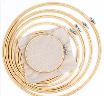 

10pcs Wooden Frame Hoop Circle Embroidery Round Machine Bamboo For Cross Stitch Hand DIY Household Craft Sewing Needwork Tool