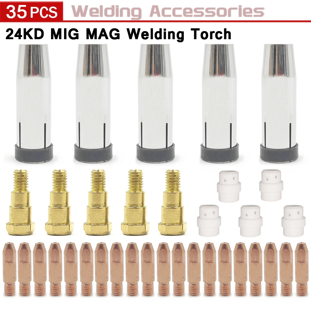 welding rods for sale 15/30pcs MB-15AK Torch Welding Consumables 180A MIG Torch Gas Nozzle Tips Holder Gun Neck Wrench for MIG Welding Machine soldering paste