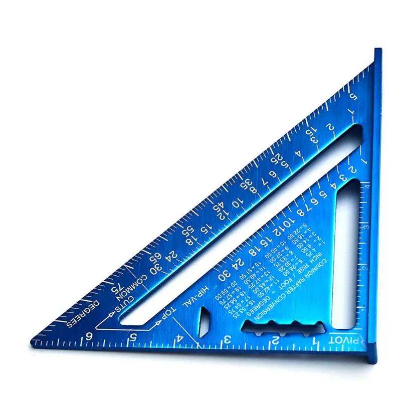

Angle Ruler 7 inch Aluminum Alloy Measuring Ruler Woodwork Triangle Protractor