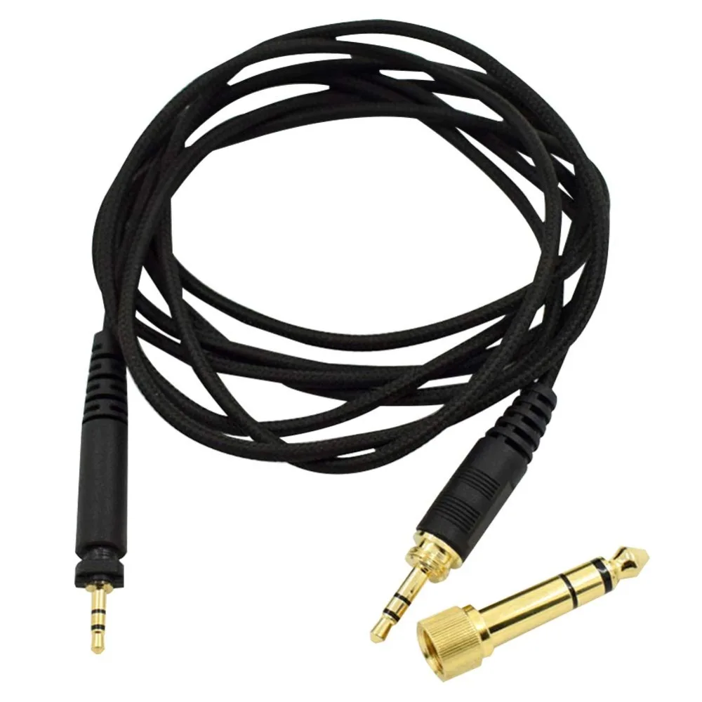 6.35mm Aux Replacement OFC Braided Cable Extension Cord Wire For Philips SHP9000 SHP8900 SHP895 SHP 9000 8900 895 Headphones