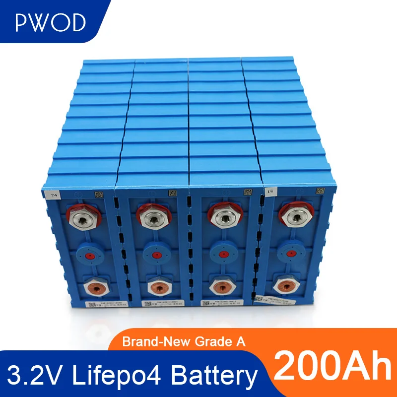 PWOD Новый 3 2 V 16 шт. Lifepo4 200AH литий-ионный Батарея формы 48V200AH 24V400AH 12V800AH блеск сотовых