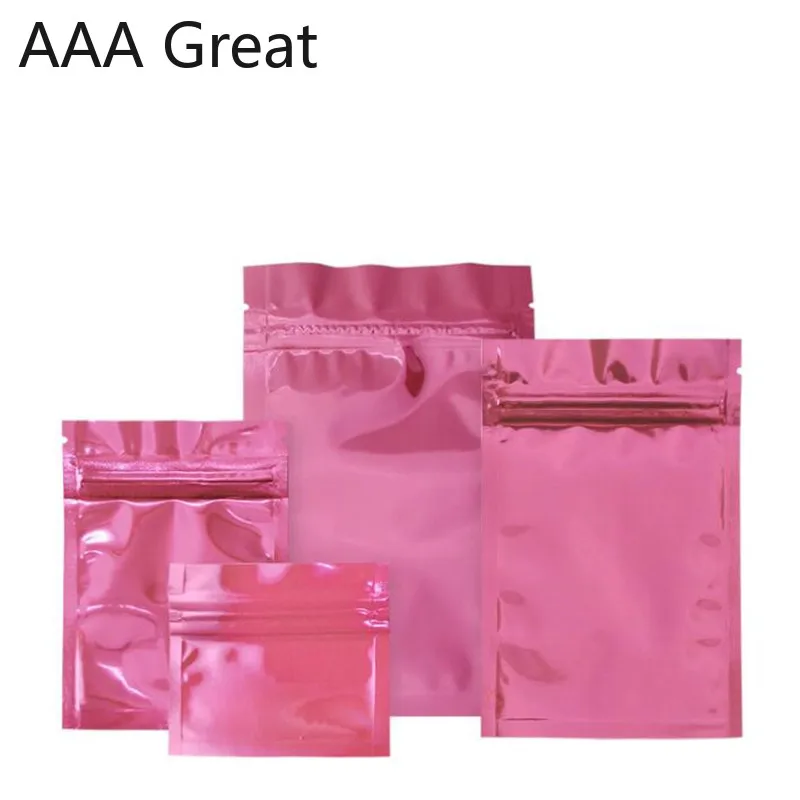 100 шт. розовый антистатический Алюминий сумка для хранения Ziplock мешки Resealable