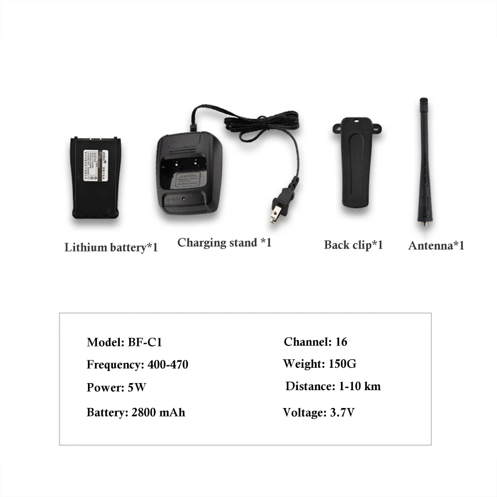 Baofeng BF C1 рация 16CH двухстороннее радио Woki Toki UHF портативное 5 Вт фонарик PMR