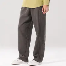 Мужские хлопковые и льняные штаны для пробежек в повседневном стиле мужские брюки для фитнеса Китайская традиционная Harajuku Весенняя осенняя одежда