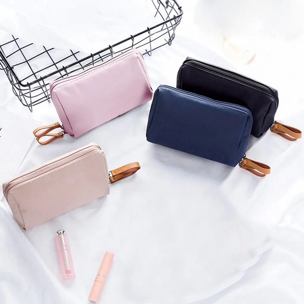 

1 pc Solid Cosmetic Bag Korean Style Women Makeup Bag Pouch Toiletry Bag Waterproof Makeup Organizer Case Dropshipping
