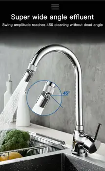 

360 Rotate Swivel Faucet Nozzle Stainless Steel Splash Proof Kitchen Universal Tap Shower Water Rotatable Filter Sprayer Nozzle