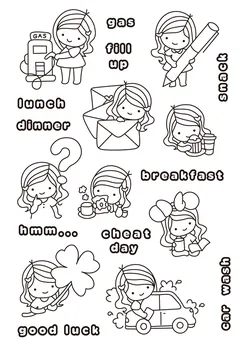 

Girl Transparent Clear stamps and metal cutting dies