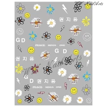 1pcs 2R Series Money Nails Art Sticker Flower Wealthy Rich Style For Nail Stickers Wraps Foil Sticker Nail Decoration Manicure