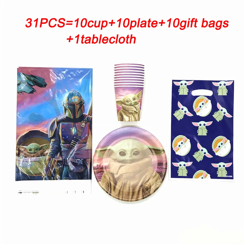 PROD 1005002636786729 The Child Mandalorian Baby Yoda Birthday Party
Decor Paper Plate Cup Tablecloth Tableware Baby Shower Party Supplies
Gift Bags
