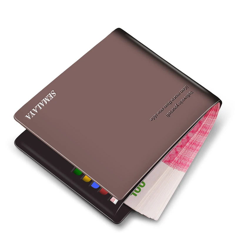 Men Wallet 100% Genuine Leather Men Wallets Premium Product Real Cowhide Wallets for Man Short Black Walet Men Wallet RFID Busin