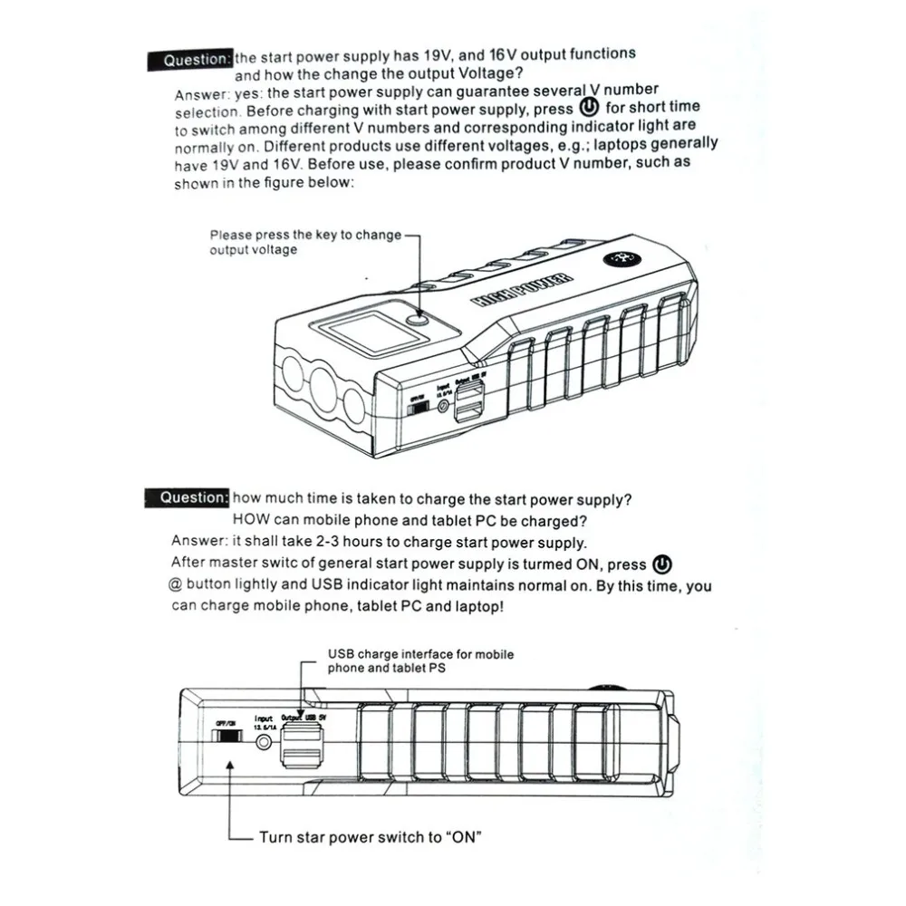 12V 82800 мА/ч, два USB выхода, Выход автомобиль скачок стартер Портативный автомобиля Зарядное устройство Мощность банк аварийного со вспышкой светильник Батарея Питание