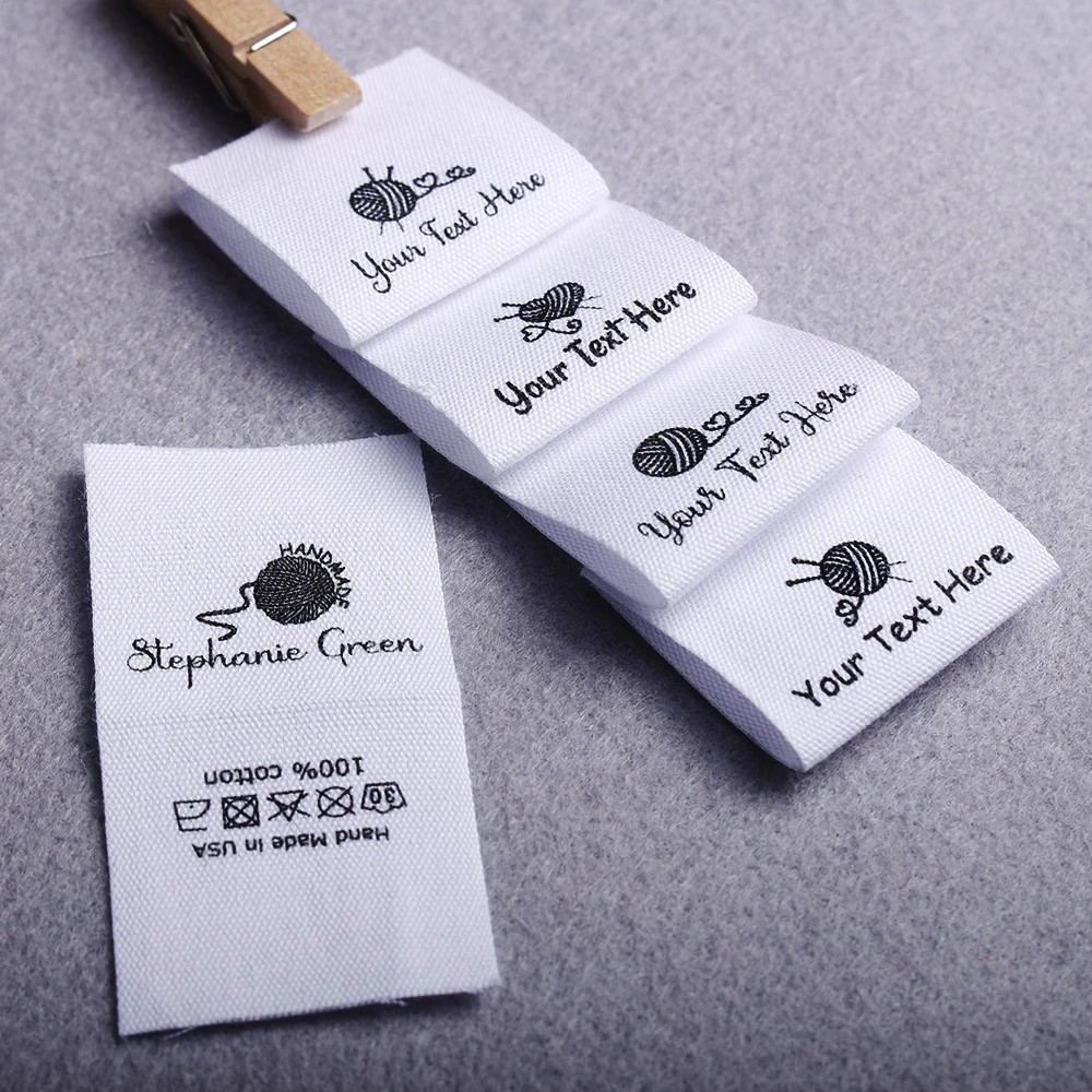 30*60mm Cotton With Logo or Text Sewing accessori Label,tags ...
