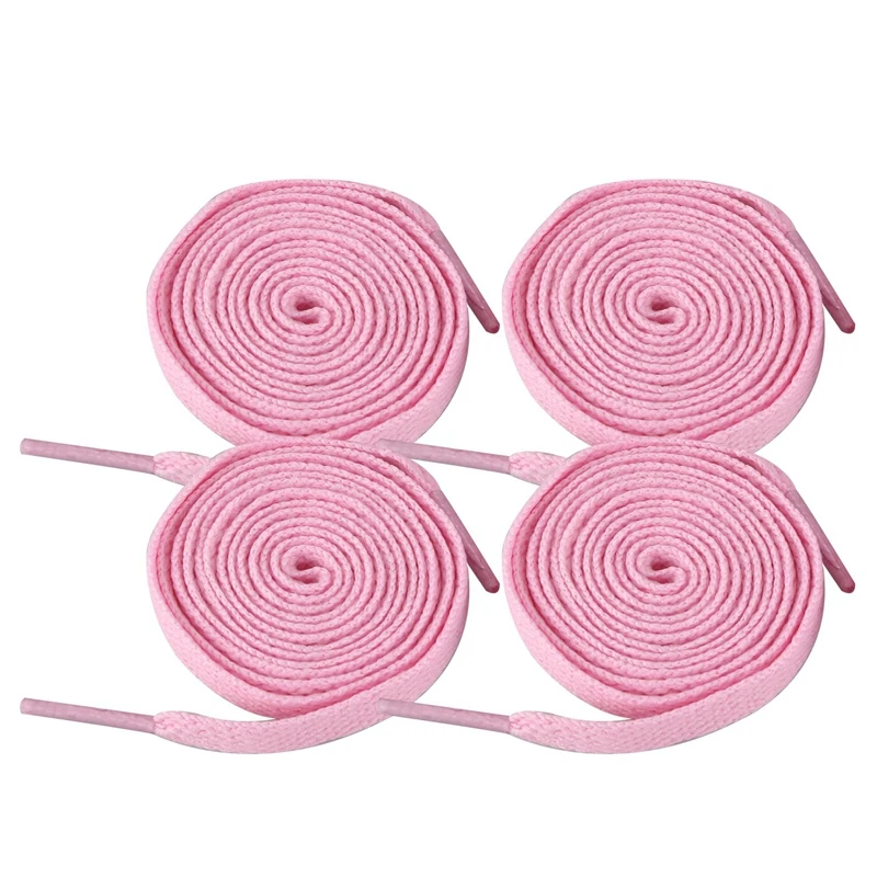 

BEAU-Woman Pink Flat Shoelaces Trainer Sport Boot Shoe Laces 2 Pairs