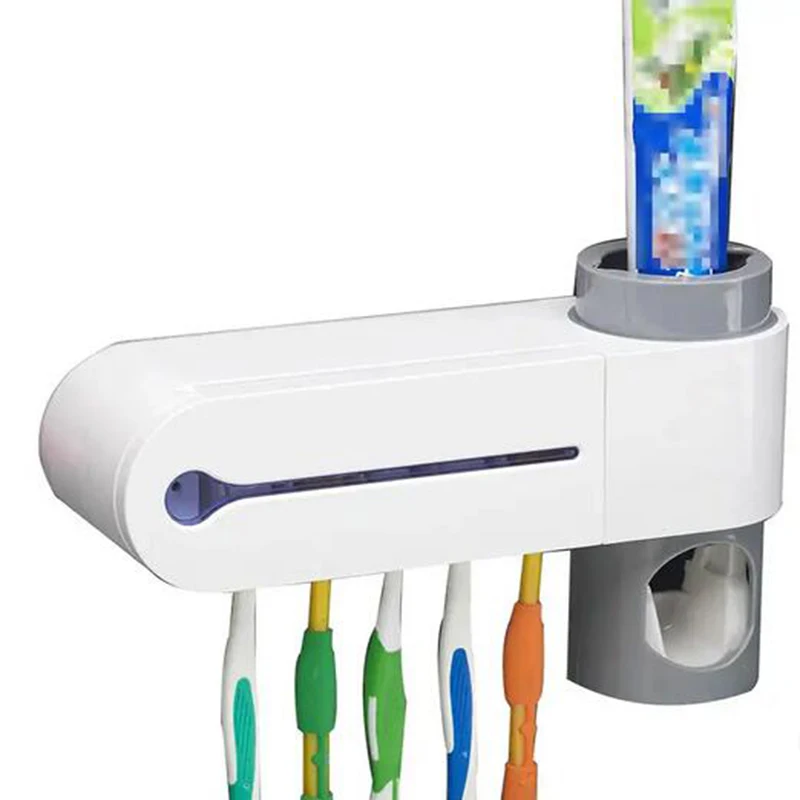 

Toothbrush Holder Automatic Toothpaste Dispenser Squeezer Cleaner Sterilizer UV Light Ultraviolet for Bathroom Accessories Set