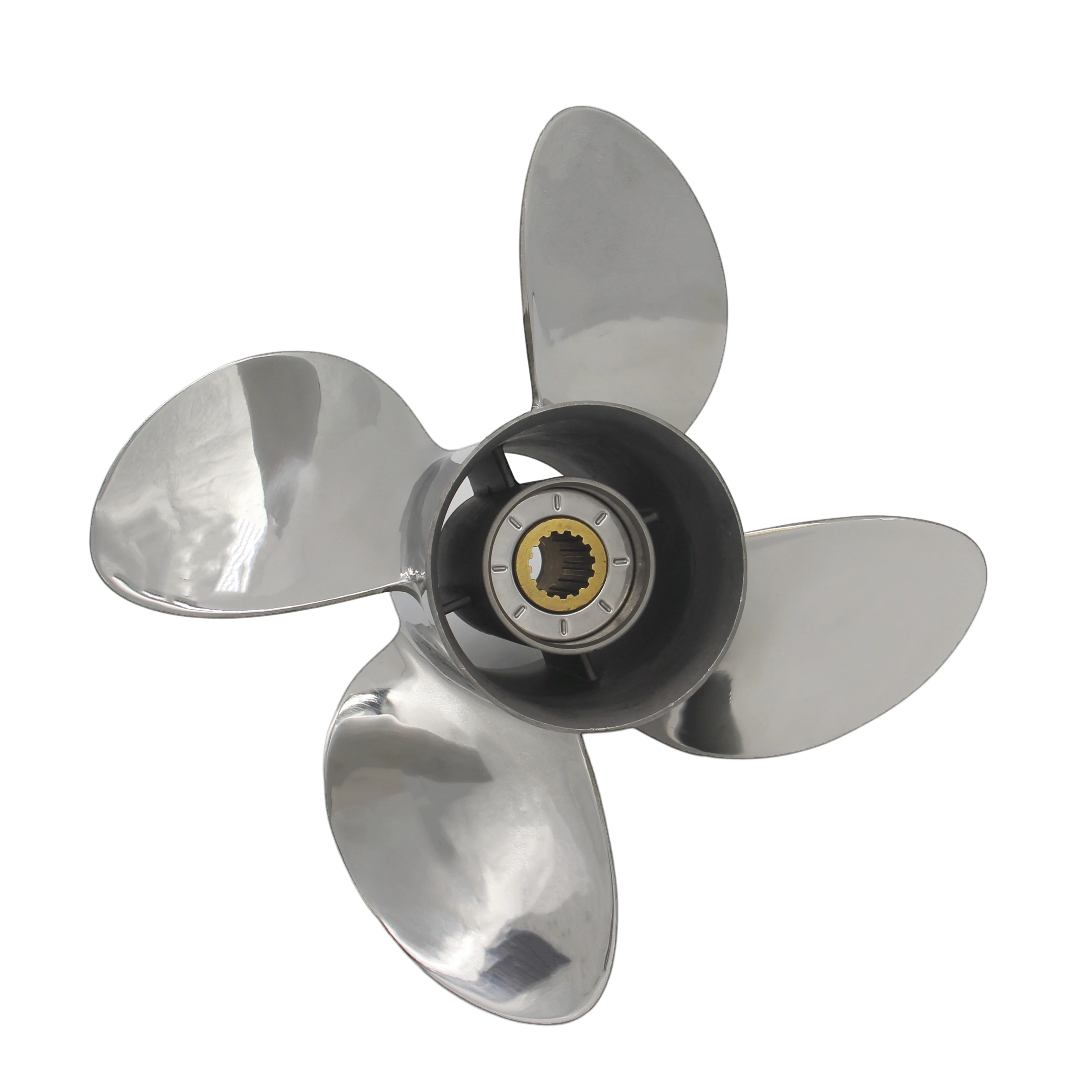 Propeller 13x19 Suzuki Outboard 60HP-300HP 4 Blades Stainless Steel Prop SS 15 Tooth
