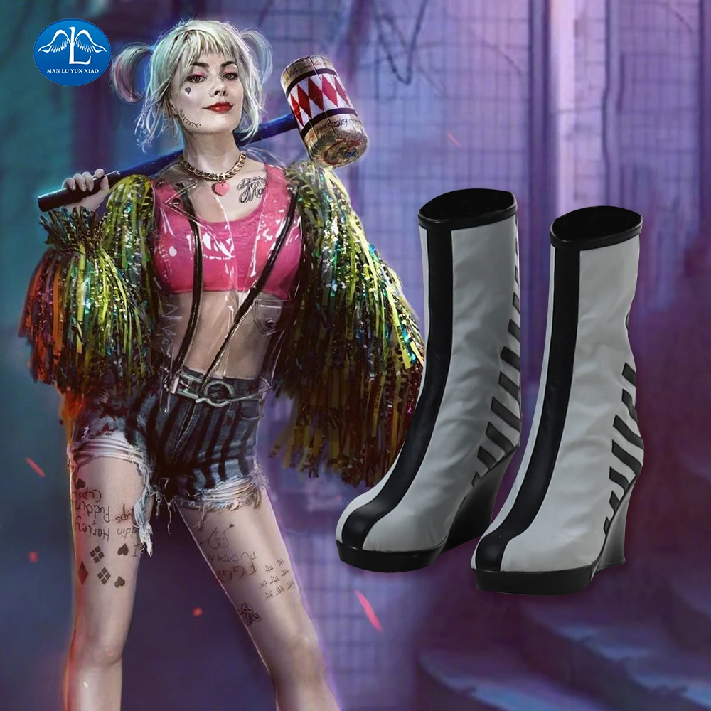 Harley Quinn Birds Of Prey Cosplay Shoes Boots Suicide Squad Batman Joker Adult Women Halloween Party Cosplay Shoes Aliexpress
