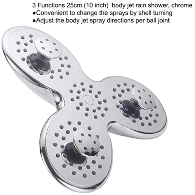 

Rain Shower Head, Ultra-Thin Design-Best Pressure Boosting, Awesome Shower Experience Even At Low Water Flow, Near Moon High Flo