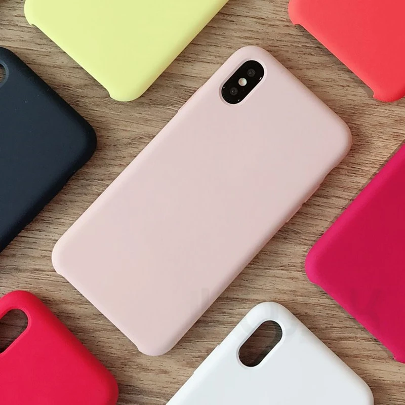 

Official Silicone Case For iPhone 7 8 Plus Case For Apple iPhone X XS MAX XR Cases For iPhone 6 6S S Cover Original LOGO Luxury