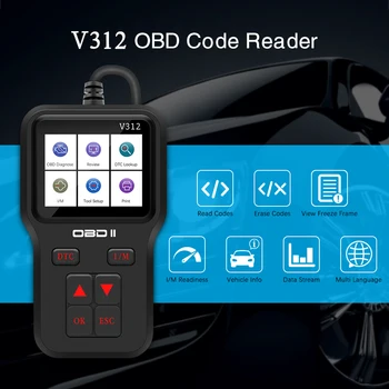 

OBD2 Code Reader Scan Tool V312 OBDII / EOBD Read/Clear Fault Code OBD 2 OBD2 Car Diagnostic Scanner Auto Tool VS ELM327 V1.5