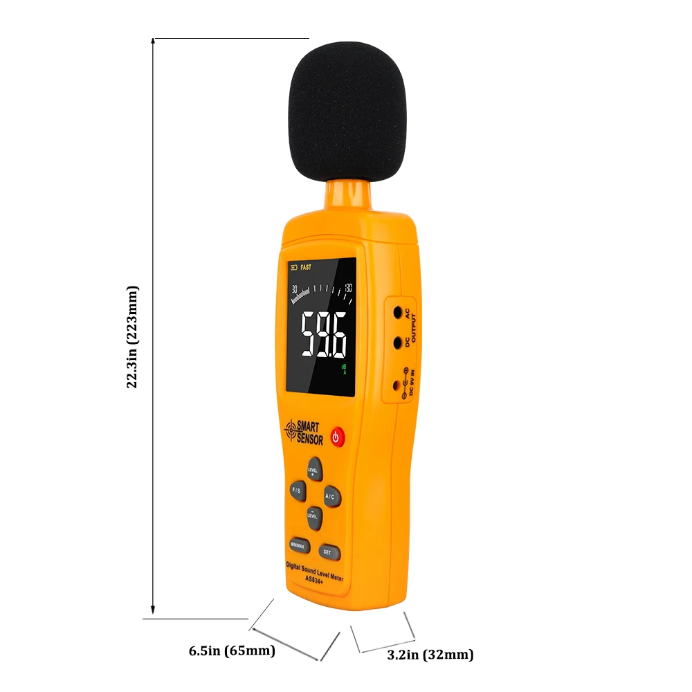Профессиональный цифровой измеритель уровня шума для окружающей среды/механический измерительный прибор для измерения шума A/C Взвешивание децибел Тестер