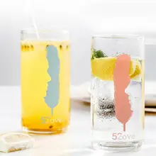 2шт 330 мл перо печать чашка стеклянная чашка пара молоко чашка креативная пара Питьевая чашка кружка для дома