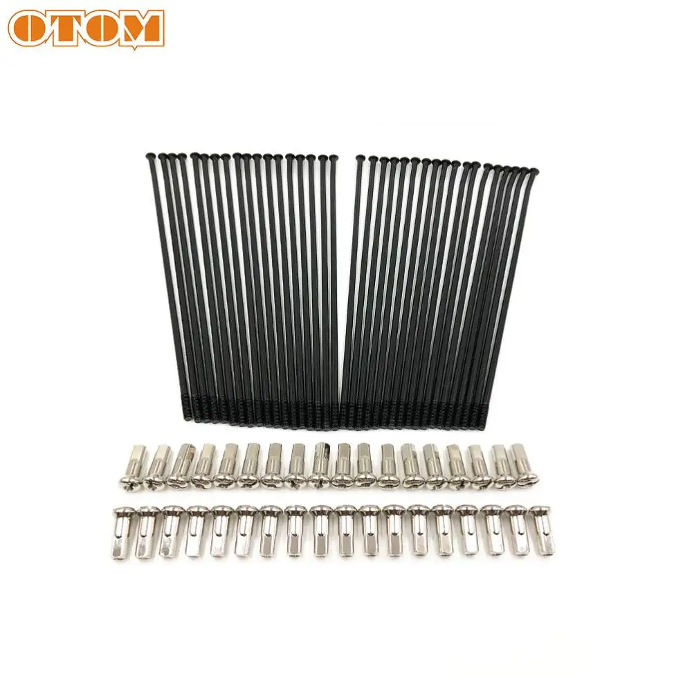 OTOM Motorcycle CNC 3.5mm 4mm Wheel Hub Spokes Nipples Kit Electrophoresis Anti-rust Stainless Steel Wire For YAMAHA YZF 250 450
