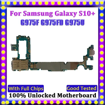 

100% Original Unlocked Mainboard LogicBoard Motherboard For Samsung Galaxy S10 Plus G975F G975FD G975U Board With Android System