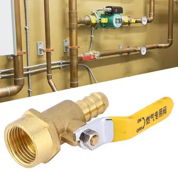 

G1/2 Inch DN15 Fuel Gas Ball Valve Brass Female Thread One Way Valve #12 Barb Air Nozzle