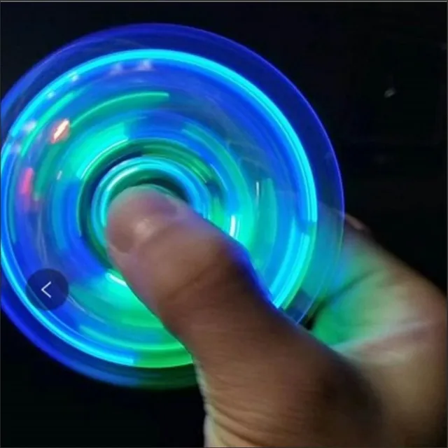 Colour Creative LED Light Dark Luminous Fidget Spinner Changes Antistress hand Spinner Stress Relief fidget Toys For Kids gifts 2