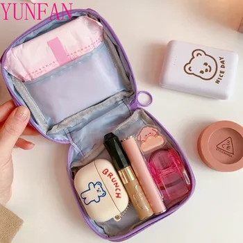Small Cosmetic Bag Girl Lipstick Bag Women Make Up Organizer Bag Beautician Makeup Pouch Sanitary Pads Bags Toiletry Beauty Case 1