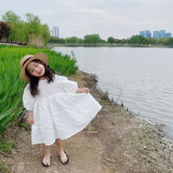 

2020 Korea Style Baby Girls Dress Summer Kids Girls Dresses 2-7 Years
