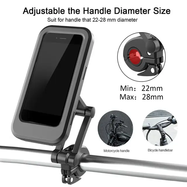 Phone Holder Bike Phone Holders Adjustable Waterproof Motorcycle Case Stand Mobile Support Mount Bracket Phone Holder