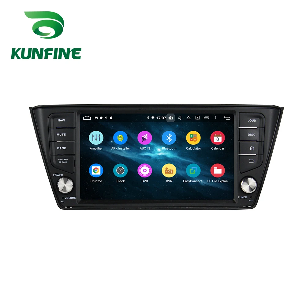 Top Android 9.0 Octa Core 4GB RAM 64GB Rom Car DVD GPS Multimedia Player Car Stereo for SKODA Fabia 2015-17 Radio Headunit WIFI 4