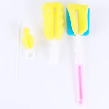 

Baby Milk Bottle Convenient Brushes Long Handle Kitchen Scrubber Brushes Brush Sponge Cleaner Stand