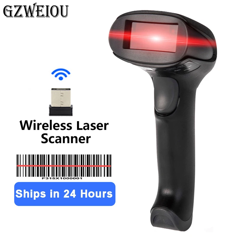 GZWEIOU USB портативный ручной сканер штрих-кода лазерный беспроводной для POS и