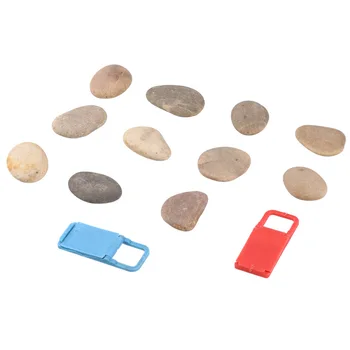 

1 Set/10 Pcs DIY Drawing Stone Hand-Paint Rocks Stones Creative Natural Pebbles with 1 Pc Bracket for Kids Home School Practice