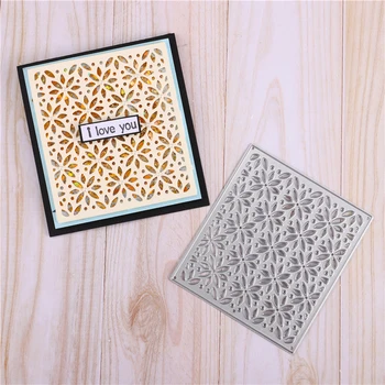 

YaMinSanNiO Floral Frame Metal Cutting Dies Flower Background for Scrapbooking Card Decorative Embossing Crafts Die Cut Template