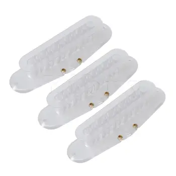 

Yibuy 3PCS Transparent Plastic Guitar Pickup Cover 48/50 /52MM Combination