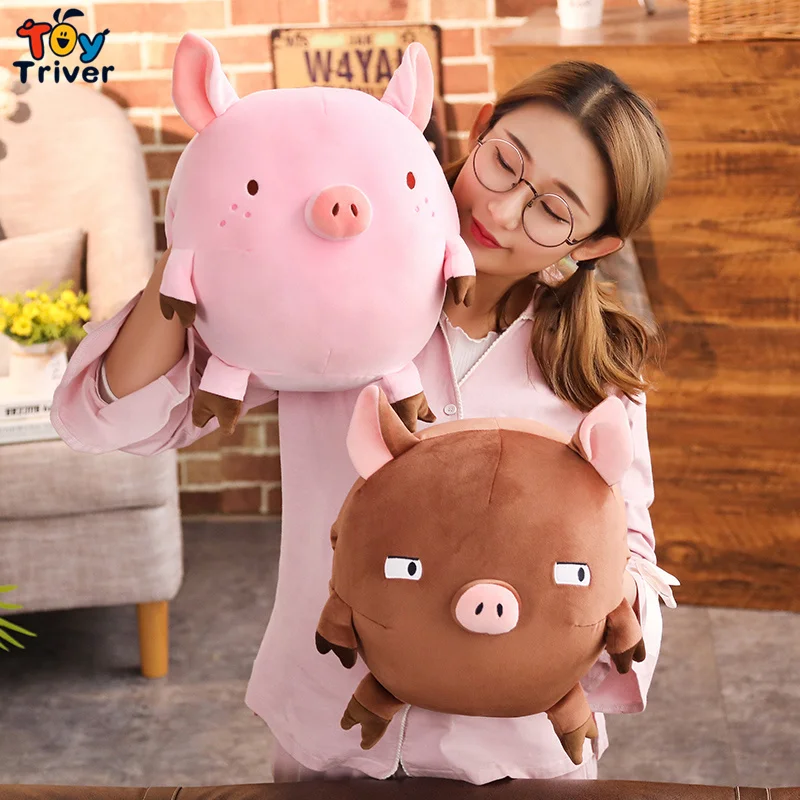 Kawaii Pig Hand более теплая подушка Подушка плюшевая игрушка Triver Мягкая кукла ребенок день рождения девочки подарок Декор для дома, магазина Прямая