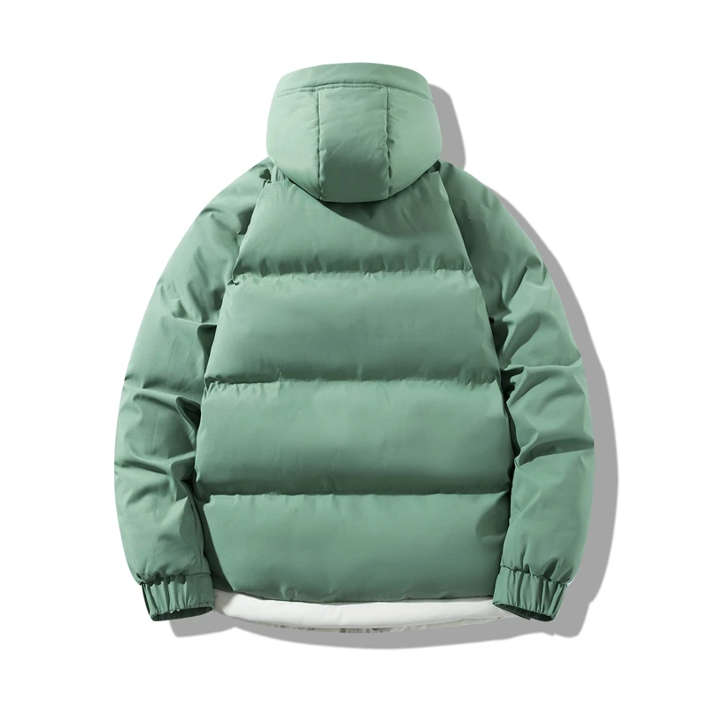 2021 new winter men's casual padded jacket thickened loose bread jacket hooded coat large size for fat men student 100kg