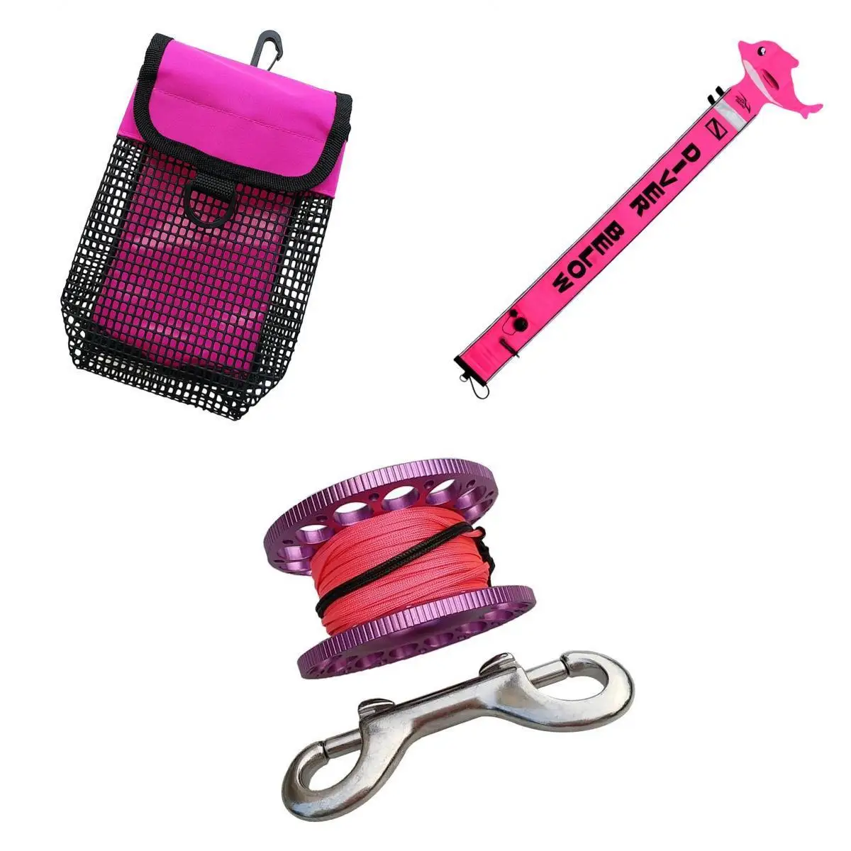 Surface Marker Buoy SMB & Finger Reel & Bag Scuba Diving SMB Storage Bag Cover Protector Equipment for Scuba Diving Snorkeling